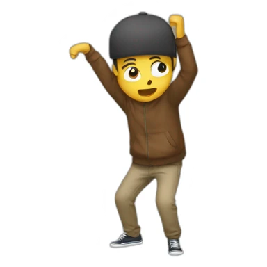 Une personne qui fait un dab sticker