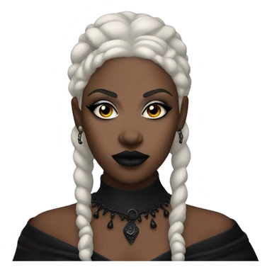 Black goth woman  in trad goth makeup  sticker