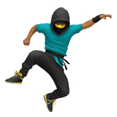 break dance ninja jumping sticker
