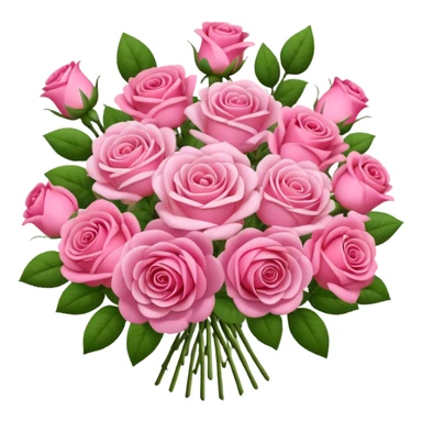 Huge pink flower bouquet with different flowers and pink tones and roses sticker