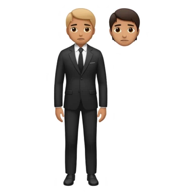 The sad man full body detalizated sticker