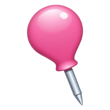 Pink push pin sticker