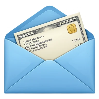 Salary enclosed in an envelope sticker