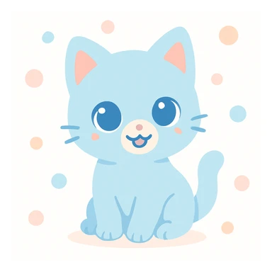 a cute blue eyed kitten sticker