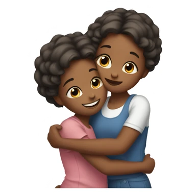 Sister girls together hugging  sticker
