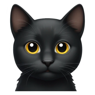 Black cat with to white spots on the upper lip sticker