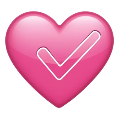 a pink glossy checkmark emoji sticker