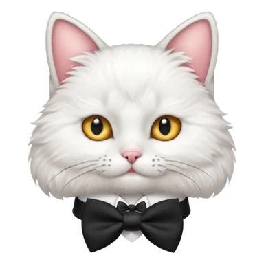 Cat with bow-tie collar, half body sticker
