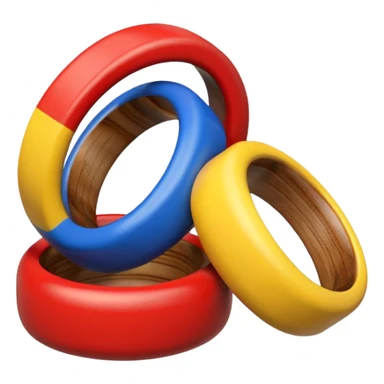 Colorful stacking rings sticker