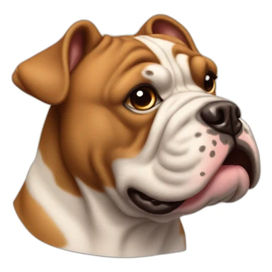 English Bull Dog brown sticker