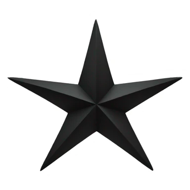 Northern star in black color sticker