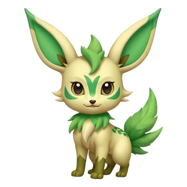 Kawaii cute cool feral Sprigatito-Leafeon (full body) sticker