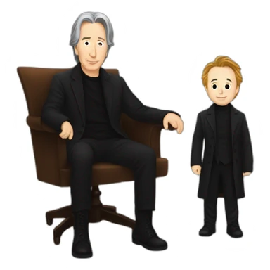 alan rickman with baby legs sticker