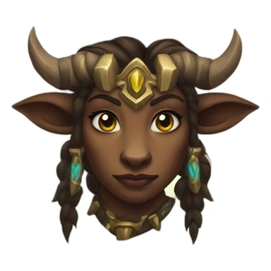 warcraft tauren female LOL sticker