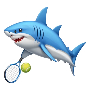 Tiburón con tenis azules sticker