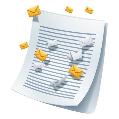 documents in the air sticker