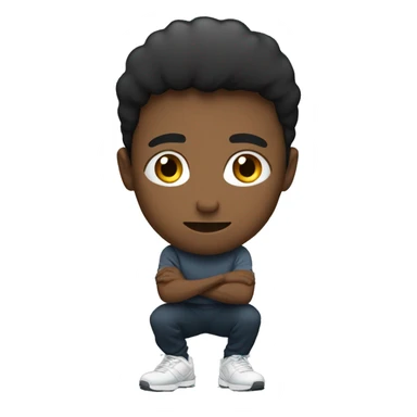 a young man doing squat (sport) sticker