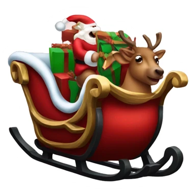 Santa's-sleigh sticker