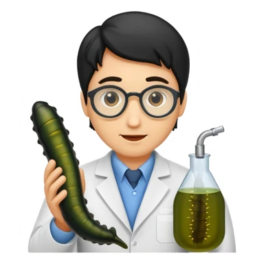 scientist with leech sticker