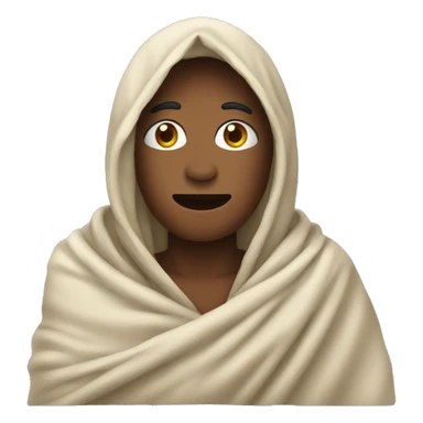 person wrapped in a blanket  sticker