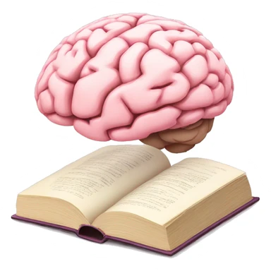A light pink brain a book sticker