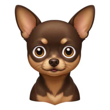 Dark brown chihuahua  sticker