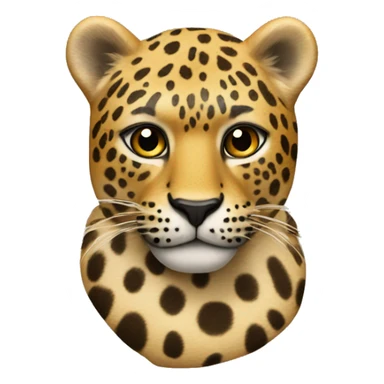 Hazme un emoji de corzob con estampado de leopardo  sticker