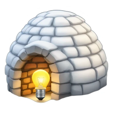 igloo with bulb outside sticker