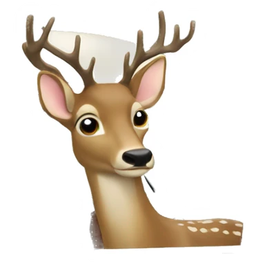 Deer in drivers seat of a car sticker