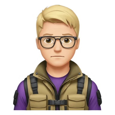 Hawkeye  Clint Barton with glasses 
 sticker