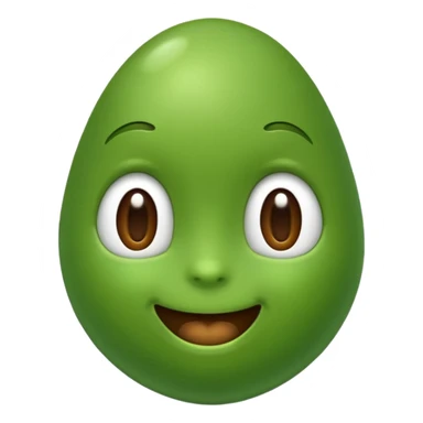 A happy little bean sticker