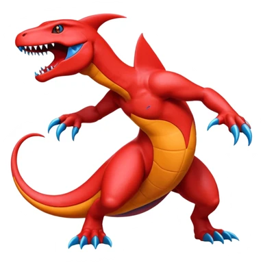 Salandit-Salamence-Garchomp-Fakémon-hybrid-creature (full body)  sticker