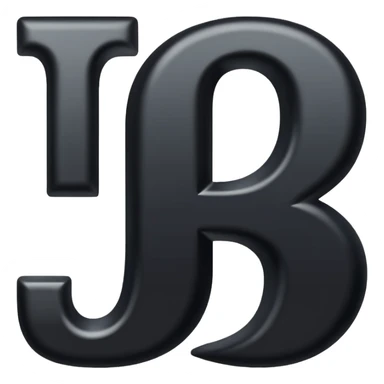 A Black B with a golden background  sticker