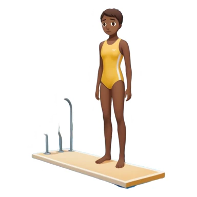 A person standing at the edge of a diving board, looking nervous. Below them is a pool of water labeled “Confidence.” Instead of hesitating, they count 5-4-3-2-1 and jump in, representing taking action despite fear.  sticker