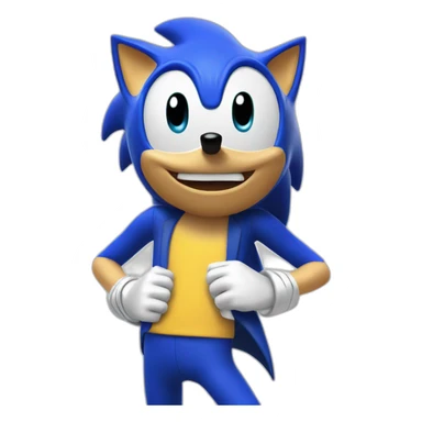 Hello good day with Sonic the headhog sticker