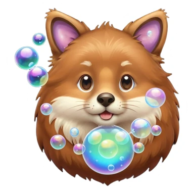 animale blowing bubbles sticker