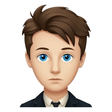Arthur Rimbaud with blue eyes sticker