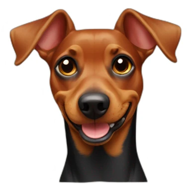 German Pinscher smiling sticker