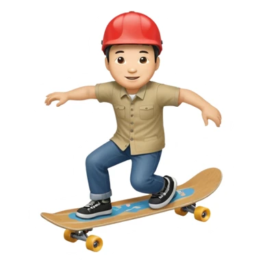 Xi Jinping riding skate board sticker