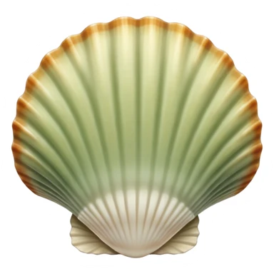 scallop-seashell in pale olive sticker