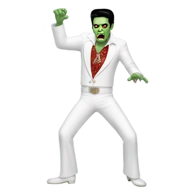 elvis zombie dancing sticker