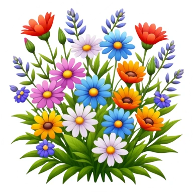 Beautiful wildflowers in a bunch  sticker