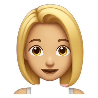 Smiling girl in love sticker