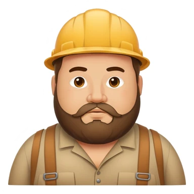 Fat longshoreman with beard  sticker