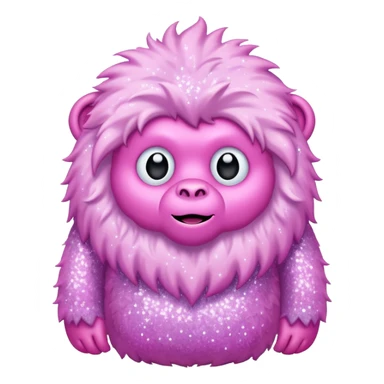 pink yeti with glitter sticker
