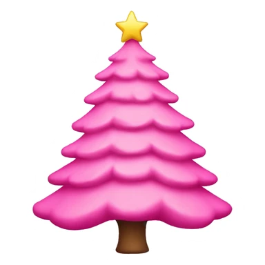 Pink crismas tree sticker