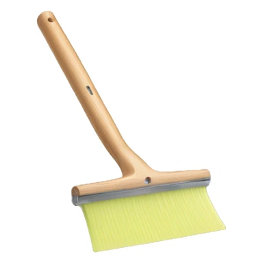 squeegee with long wooden handle sticker