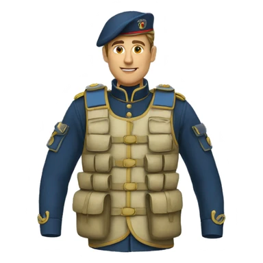 Militaire French gilet pare balle sticker