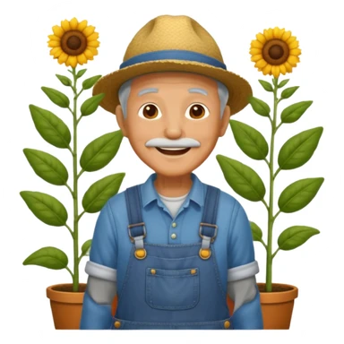 grandfather gardener sticker