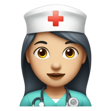 girl with nurse hat sticker